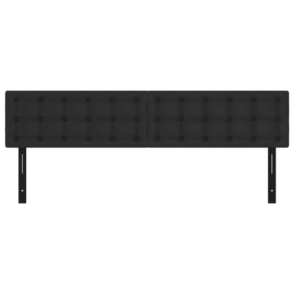 Cabeceira de cama 2 pcs couro artificial 80x5x78/88 cm preto