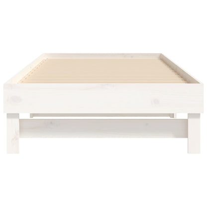 Sofá-cama de puxar 2x(90x200) cm pinho maciço branco