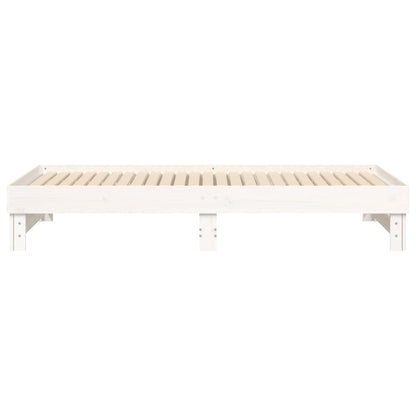 Sofá-cama de puxar 2x(90x200) cm pinho maciço branco