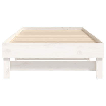 Sofá-cama de puxar 2x(80x200) cm pinho maciço branco