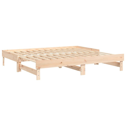 Estrutura sofá-cama de puxar 2x(90x190) cm pinho maciço