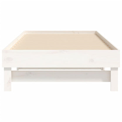 Estrutura sofá-cama de puxar 2x(90x190) cm pinho maciço branco