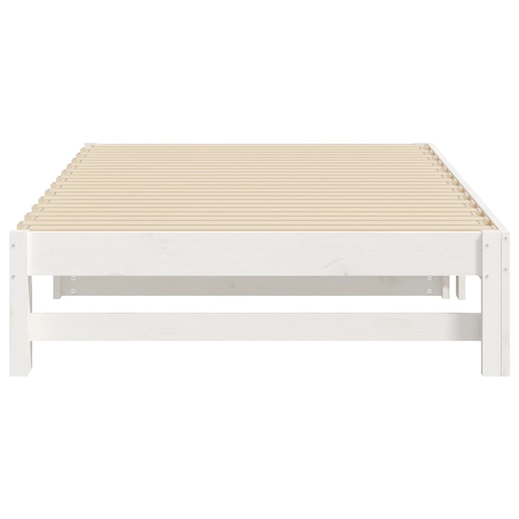 Sofá-cama de puxar 2x(90x200) cm pinho maciço branco