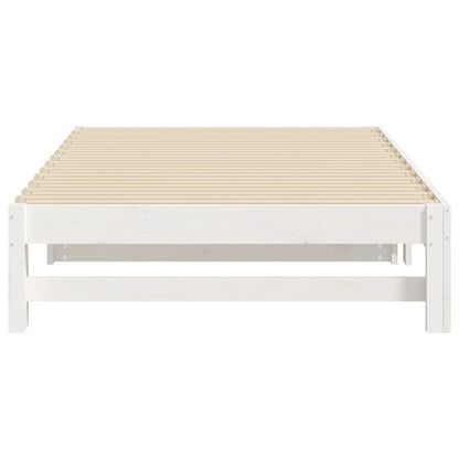 Sofá-cama de puxar 2x(90x200) cm pinho maciço branco