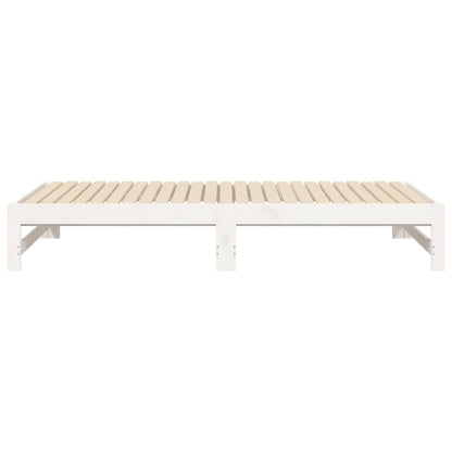 Estrutura sofá-cama de puxar 2x(90x190) cm pinho maciço branco