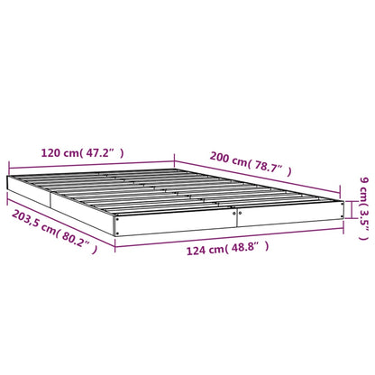 Estrutura de cama 120x200 cm madeira de pinho maciça