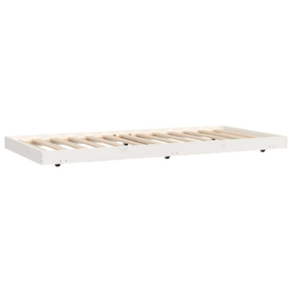 Estrutura de cama 90x190 cm madeira de pinho maciça branco