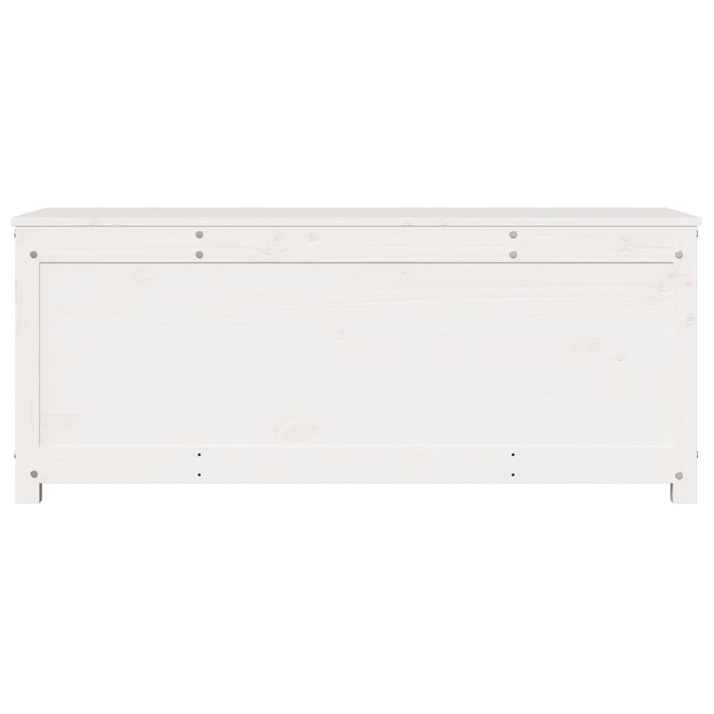 Caixa de arrumação 110x50x45,5cm madeira de pinho maciça branco