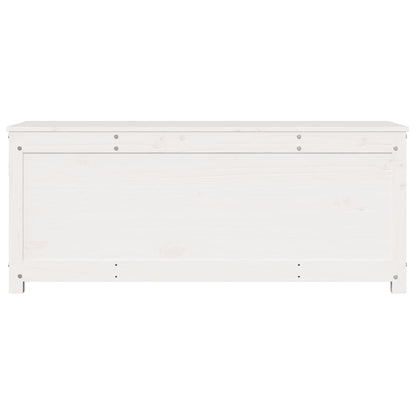 Caixa de arrumação 110x50x45,5cm madeira de pinho maciça branco