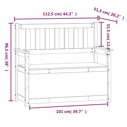 Banco 112,5x51,5x96,5 cm madeira de pinho maciça branco