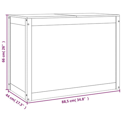 Cesto para Roupa Tone - 88,5x44x66 cm madeira de pinho maciça branco