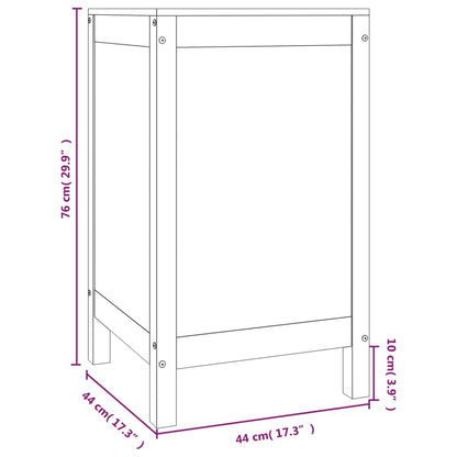 Cesto para Roupa Tone - 44x44x76 cm madeira pinho maciça castanho mel