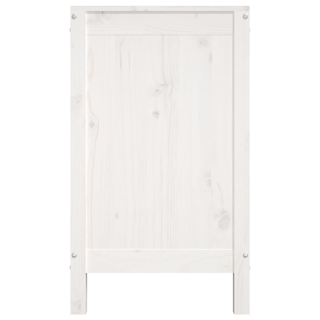 Cesto para Roupa Tone - 88,5x44x76 cm madeira de pinho maciça branco