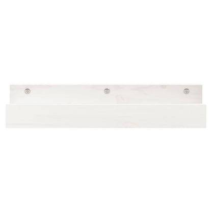 Prateleiras de parede 2 pcs 50x12x9 cm pinho maciço branco