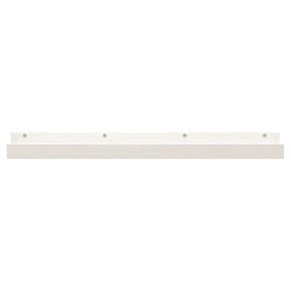 Prateleiras de parede 2 pcs 110x12x9 cm pinho maciço branco