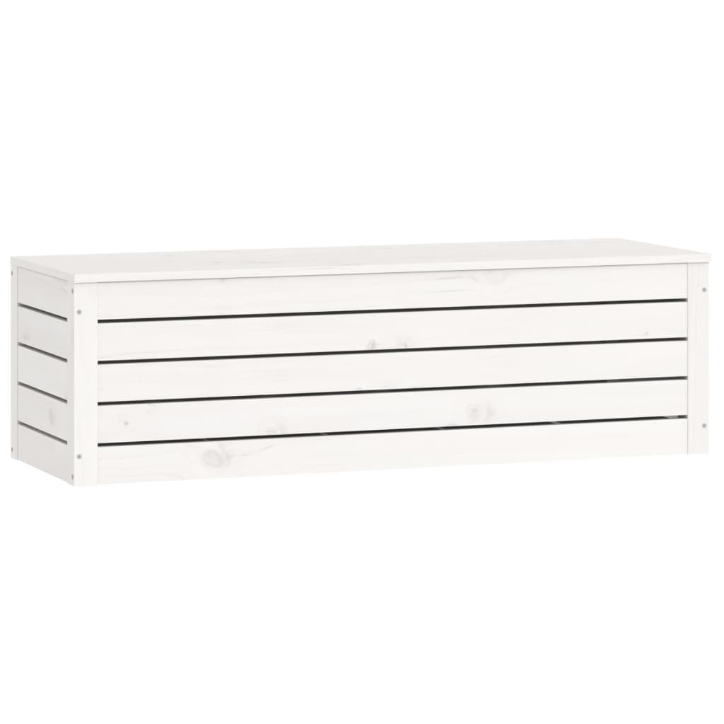 Caixa de arrumação 109x36,5x33cm madeira de pinho maciça branco