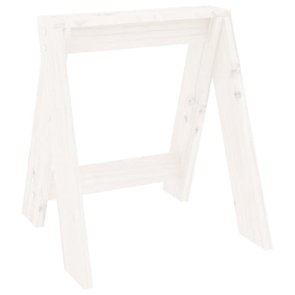 Bancos 2 pcs 40x40x45 cm pinho maciço branco