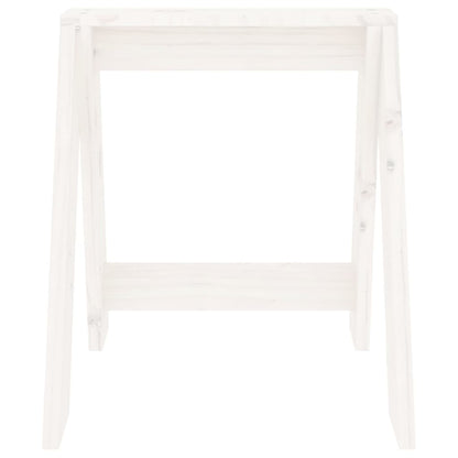 Bancos 2 pcs 40x40x45 cm pinho maciço branco