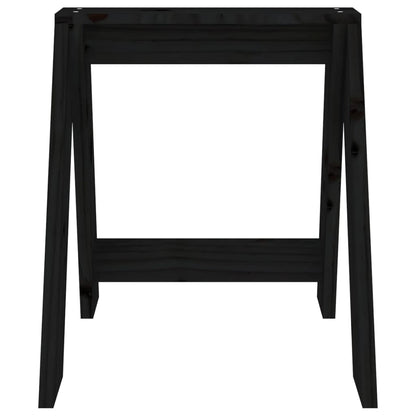 Bancos 2 pcs 40x40x45 cm pinho maciço preto