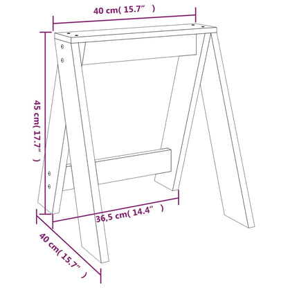 Bancos 2 pcs 40x40x45 cm pinho maciço preto