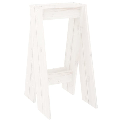 Bancos 2 pcs 40x40x75 cm pinho maciço branco