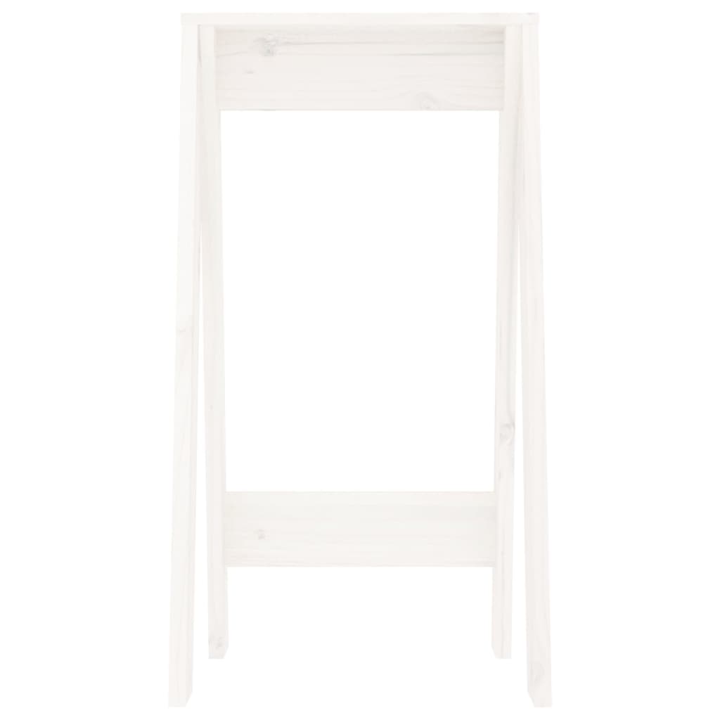 Bancos 2 pcs 40x40x75 cm pinho maciço branco