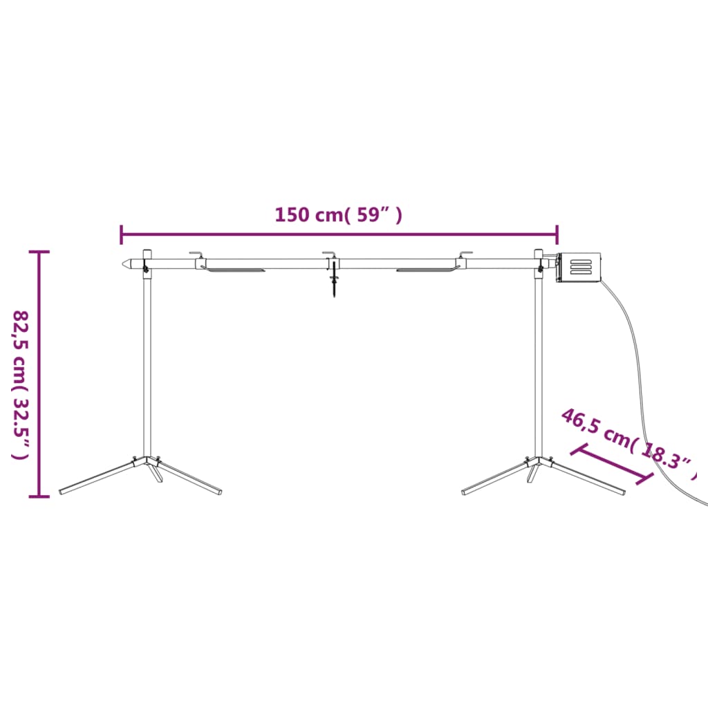 Grelhador automático com motor 150x46,5x82,5 cm aço inoxidável