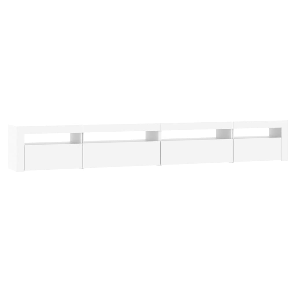 Móvel de TV Sophia com Luzes LED de 270cm - Branco - Design Moderno