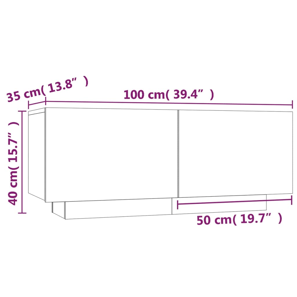 Mesa cabeceira 100x35x40 cm derivados de madeira cinza sonoma