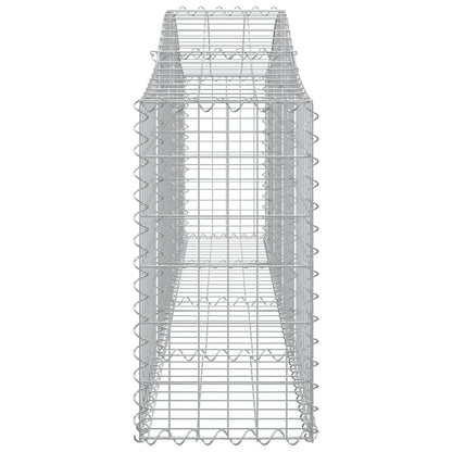 Cesto gabião arqueado 200x30x60/80 cm ferro galvanizado