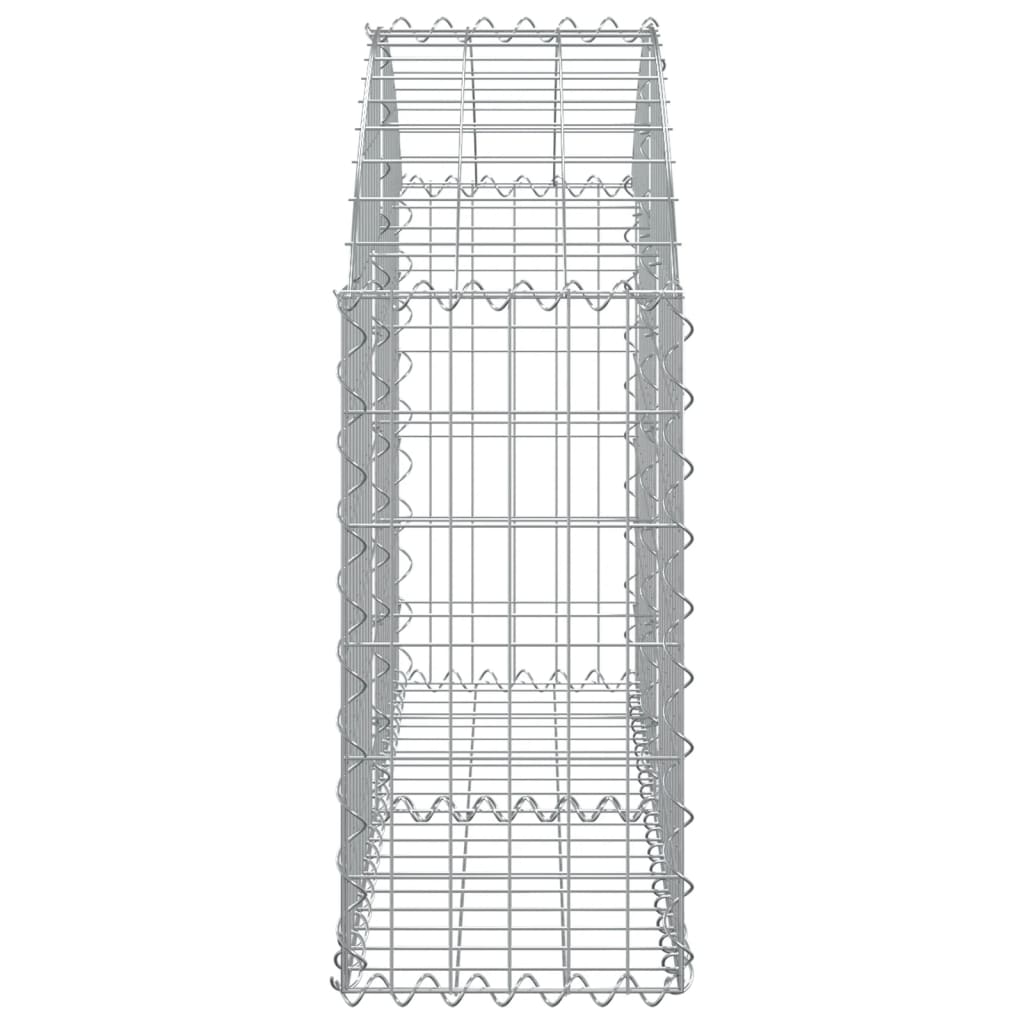 Cesto gabião arqueado 100x30x60/80 cm ferro galvanizado