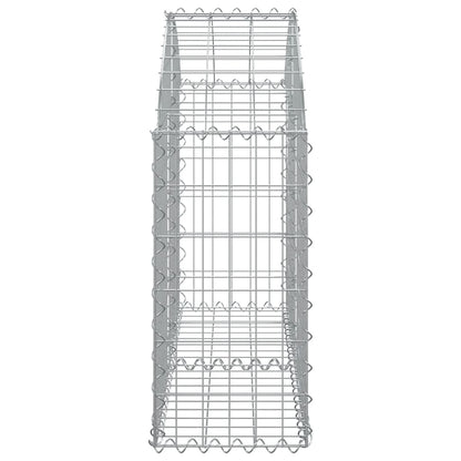 Cesto gabião arqueado 100x30x60/80 cm ferro galvanizado