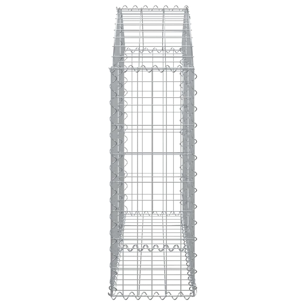 Cesto gabião arqueado 100x30x80/100 cm ferro galvanizado