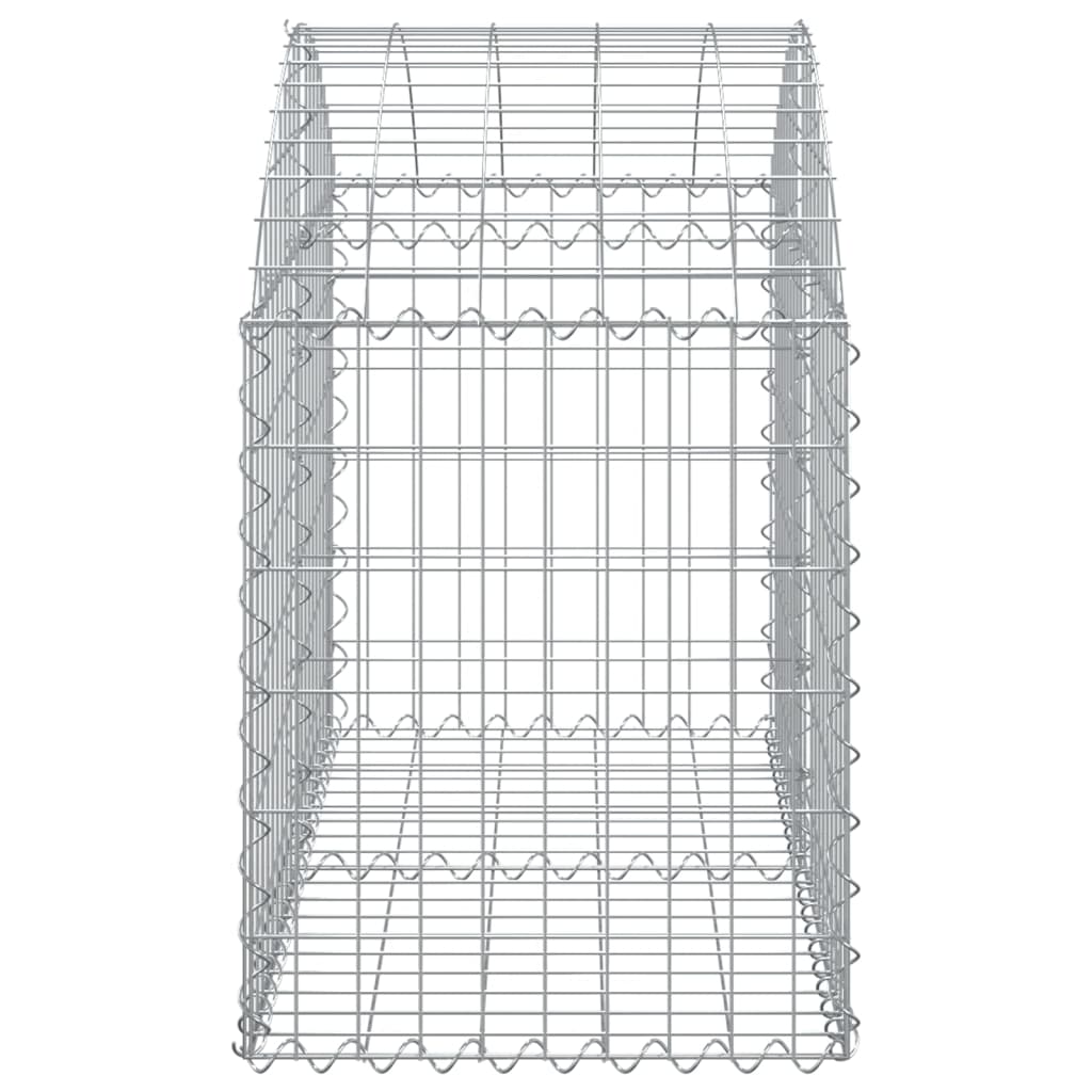 Cesto gabião arqueado 100x50x60/80 cm ferro galvanizado