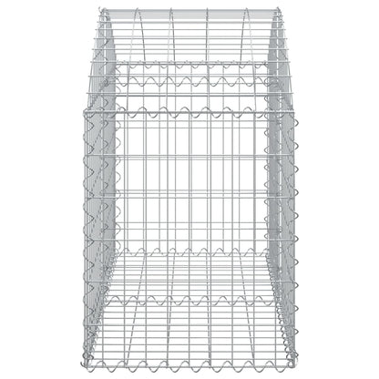 Cesto gabião arqueado 100x50x60/80 cm ferro galvanizado