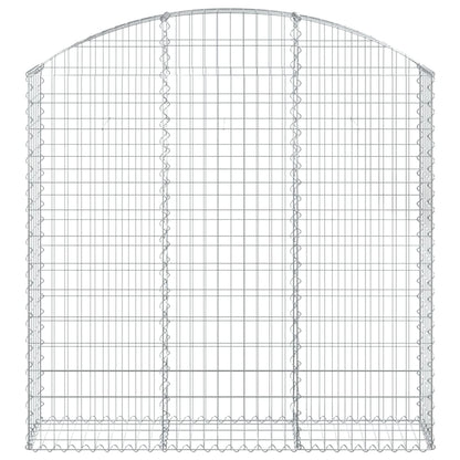 Cesto gabião arqueado 150x30x140/160 cm ferro galvanizado