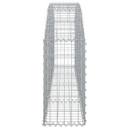 Cesto gabião arqueado 200x30x60/80 cm ferro galvanizado