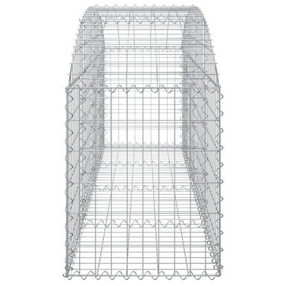 Cesto gabião arqueado 200x50x60/80 cm ferro galvanizado