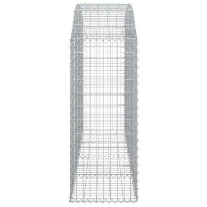 Cesto gabião arqueado 200x50x120/140 cm ferro galvanizado