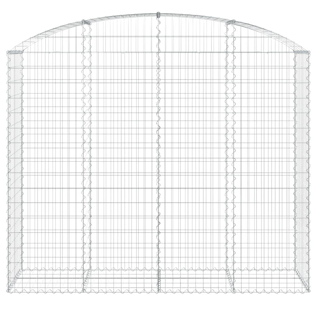 Cesto gabião arqueado 200x50x160/180 cm ferro galvanizado