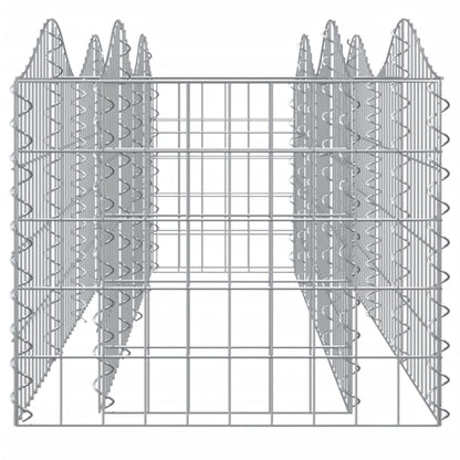 Canteiro elevado gabião arqueado 200x50x50 cm ferro galvanizado