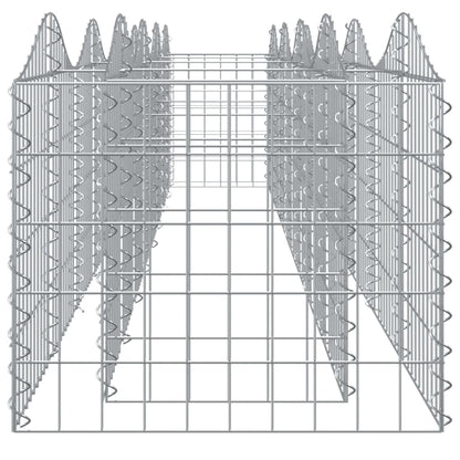 Canteiro elevado gabião arqueado 400x50x50 cm ferro galvanizado