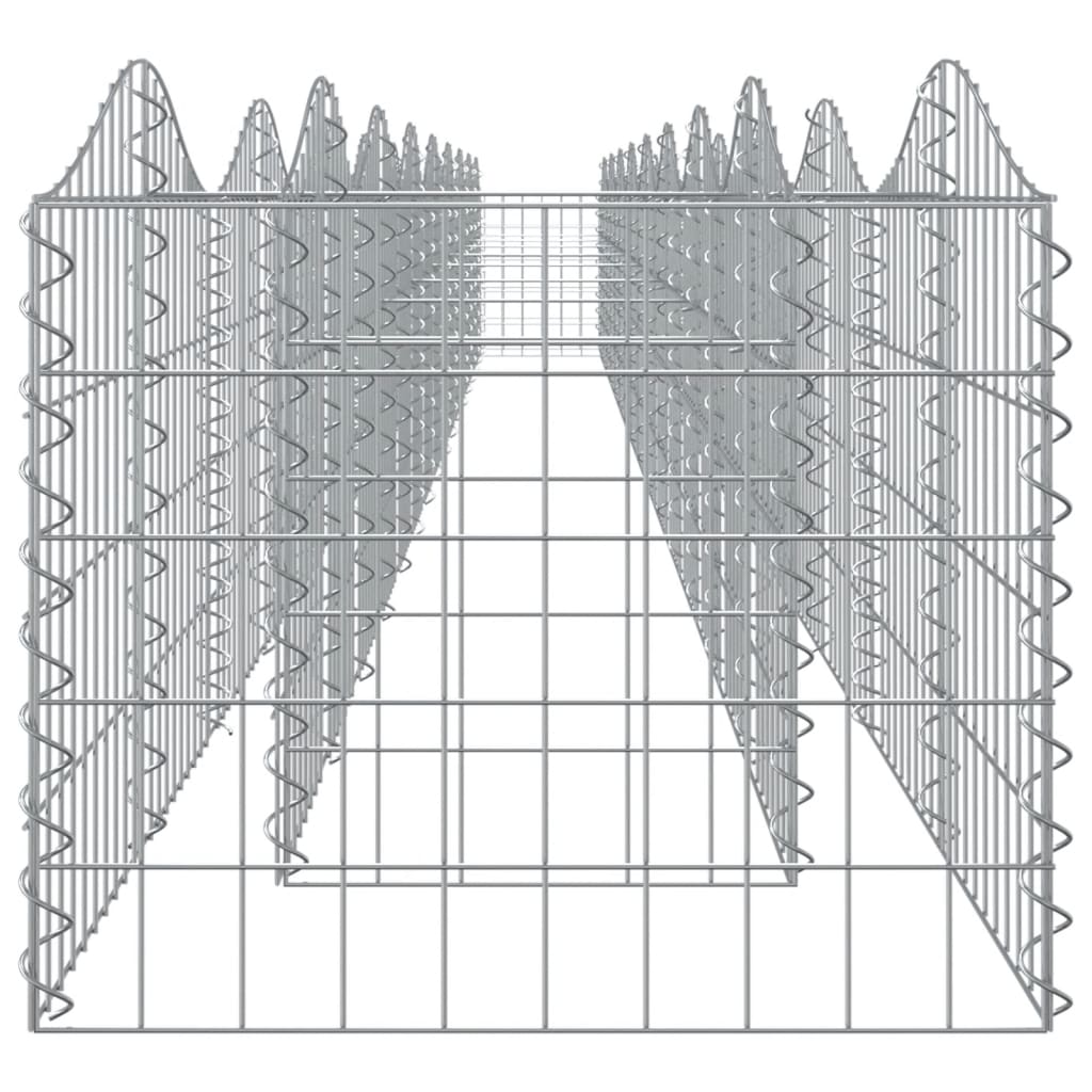 Canteiro elevado gabião arqueado 800x50x50 cm ferro galvanizado