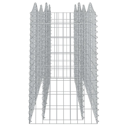 Canteiro elevado gabião arqueado 200x50x100cm ferro galvanizado