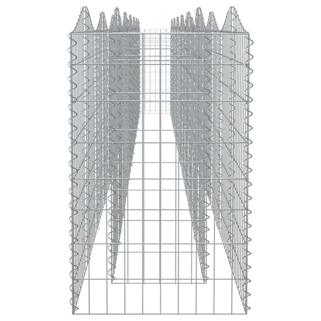 Canteiro elevado gabião arqueado 600x50x100cm ferro galvanizado