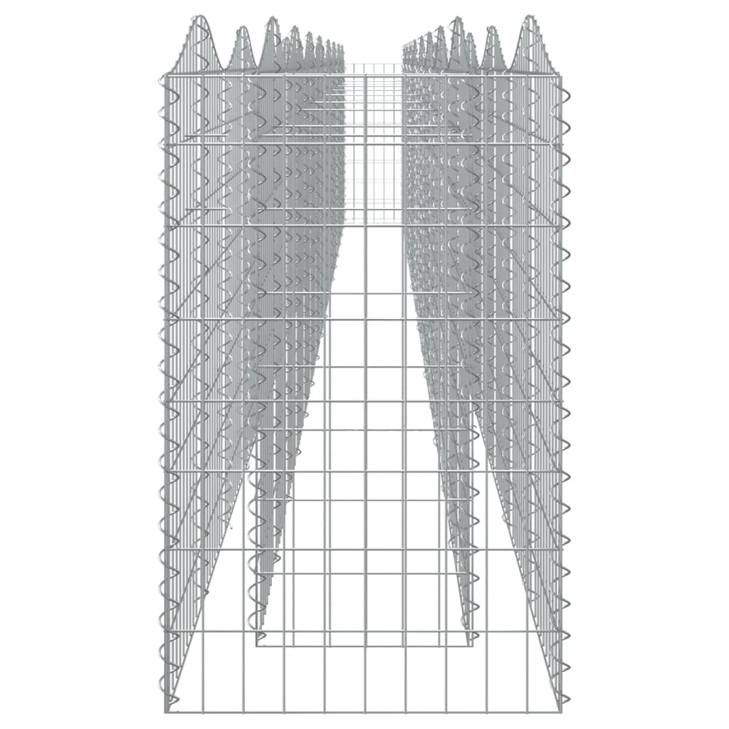 Canteiro elevado gabião arqueado 800x50x100cm ferro galvanizado