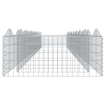 Canteiro elevado gabião arqueado 800x100x50cm ferro galvanizado