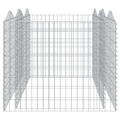 Canteiro elevado gabião arqueado 200x100x100 ferro galvanizado