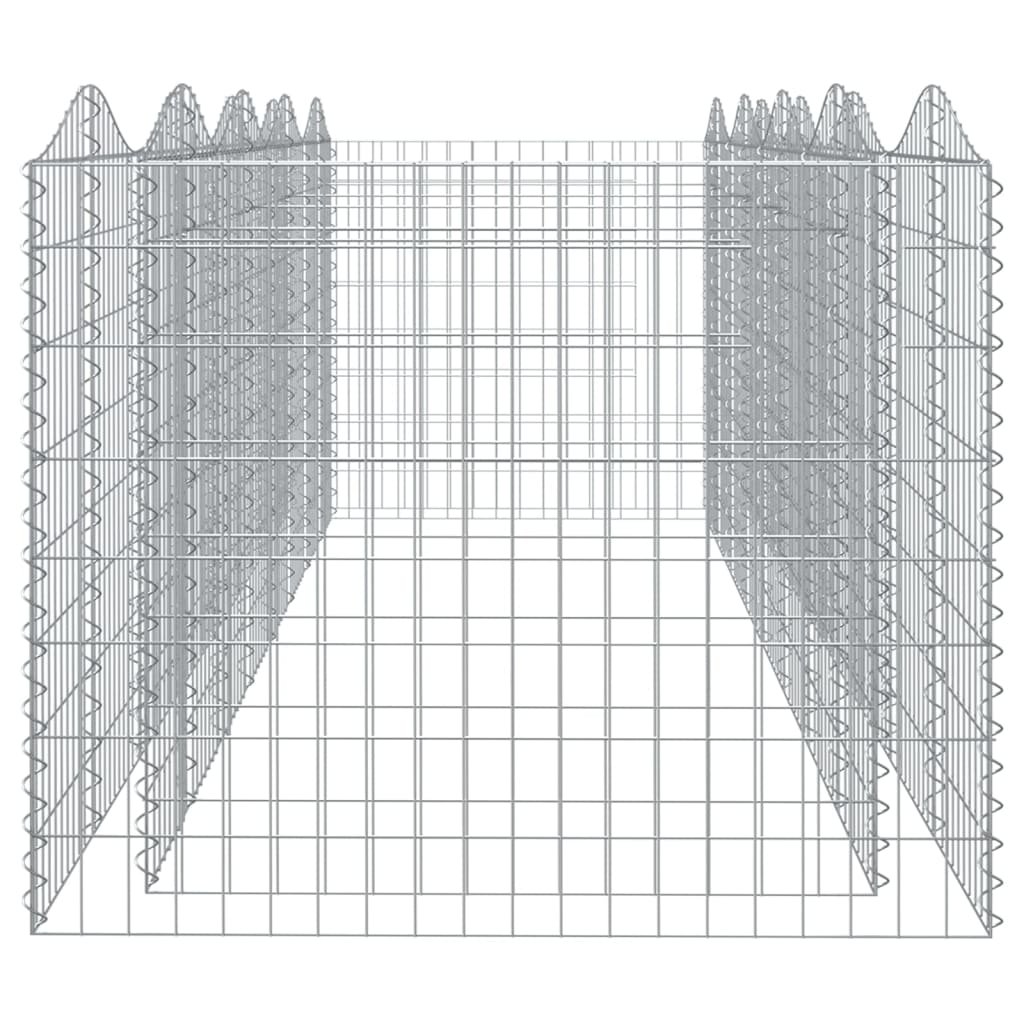 Canteiro elevado gabião arqueado 400x100x100 ferro galvanizado