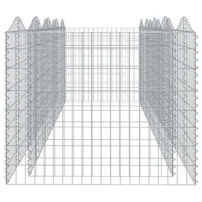 Canteiro elevado gabião arqueado 400x100x100 ferro galvanizado